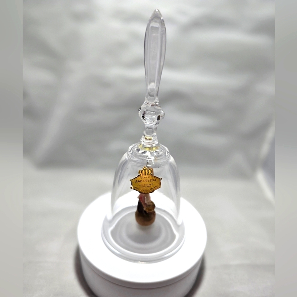 DOLFI Vintage Lead Crystal Bell with Figurine Clapper – Made in West Germany